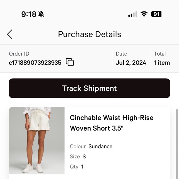 Lululemon cinchable waist high-rise 3.5” short - Picture 1 of 5